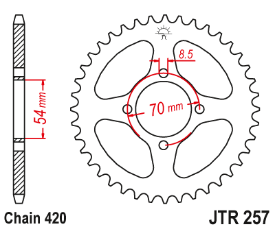 Звезда ведомая JTR257 40