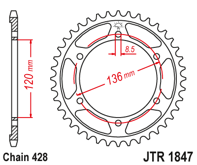 Звезда ведомая JTR1847 47