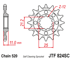 Звезда ведущая JTF824 13 самоочищающаяся