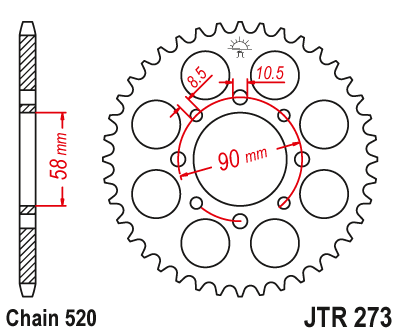 Звезда ведомая JTR273 42