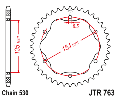 Звезда ведомая JTR763 40