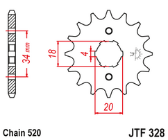 Звезда ведущая  JTF328 13