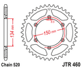 Звезда ведомая стальная 39 зубов Kawasaki / Suzuki JT