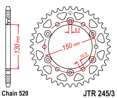 Звезда ведомая JTR245/3 43