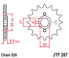 Звезда ведущая  JTF287 14