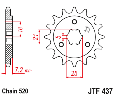 Звезда ведущая  JTF437 14