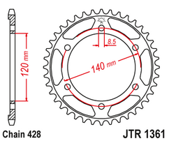 Звезда ведомая JTR1361 50