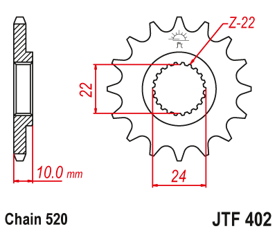 Звезда ведущая  JTF402 17