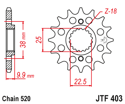 Звезда ведущая  JTF403 15