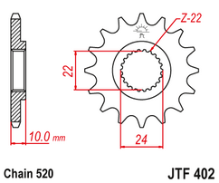 Звезда ведущая  JTF402 15