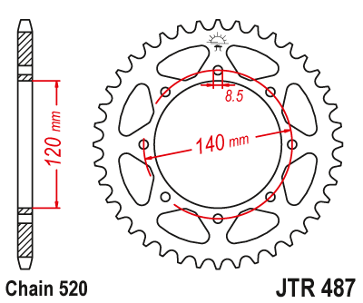 Звезда ведомая JTR487 43