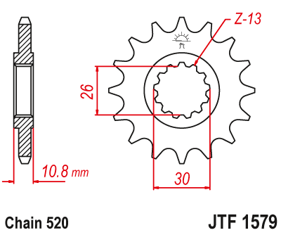 Звезда ведущая JTF1579 15