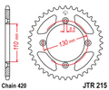 Звезда ведомая стальная 56 зубов Honda CR85 / CRF150R JT