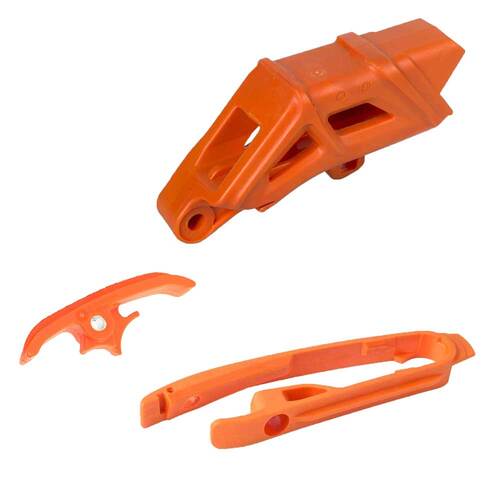 Комплект слайдеров и ловушка цепи оранжевые KTM EXC/EXC-F 17-