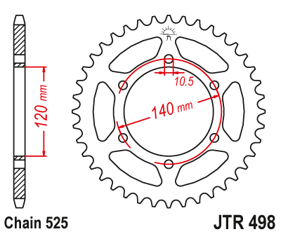 Звезда ведомая JTR498 39