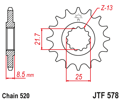 Звезда ведущая  JTF578 16