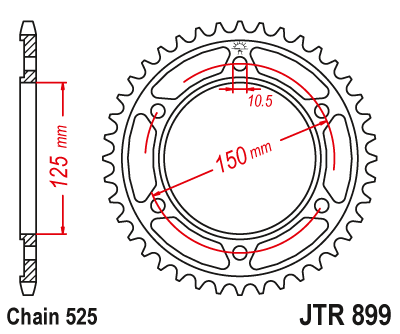 Звезда ведомая JTR899 45