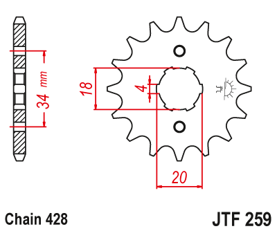 Звезда ведущая  JTF259 16