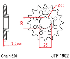 Звезда ведущая JTF1902 14