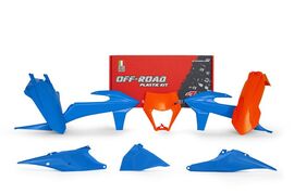 Комплект пластика оранжево-голубой KTM EXC/EXC-F 20-22