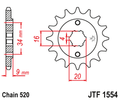 Звезда ведущая JTF1554 15