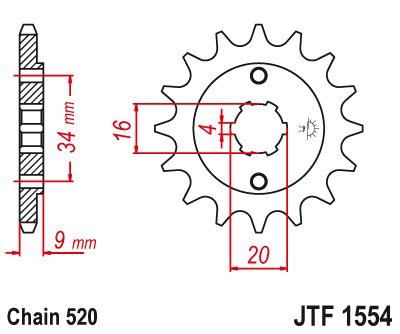 Звезда ведущая JTF1554 15