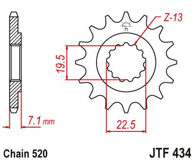 Звезда ведущая JTF434 16