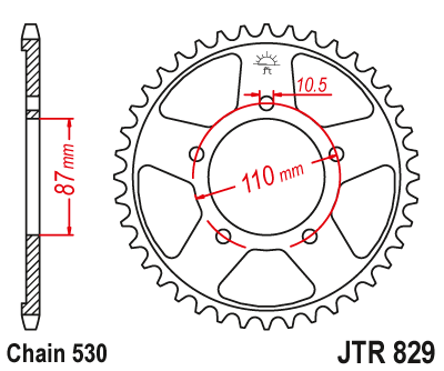 Звезда ведомая JTR829 42