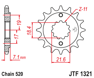 Звезда ведущая JTF1321 12