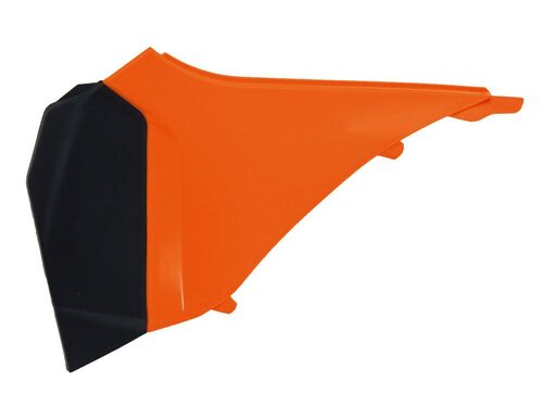 Боковина воздушного фильтра левая оранжево-черная KTM SX/SXF125-450 11-12 # EXC/EXCF125-500 12-13 оранжево-черная