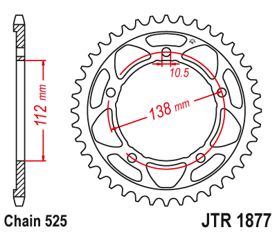 Звезда ведомая JTR1877 41