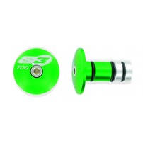 Заглушки руля зеленые S3 “2” Enduro/Trial