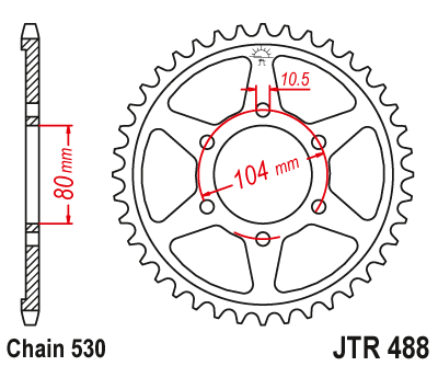 Звезда ведомая JTR488 41